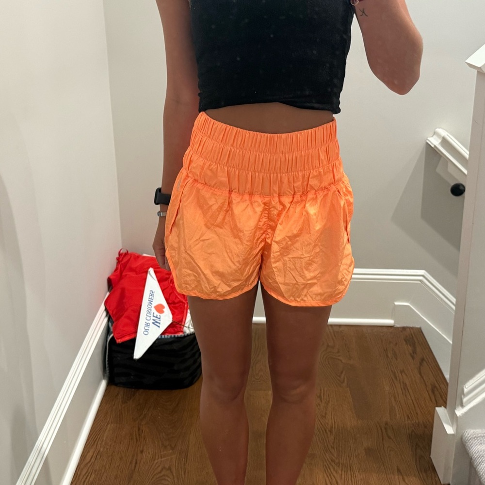 Vibrant Orange Women's Athletic Shorts